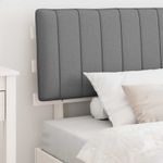 Casa si Gradina - Mobilier - Paturi si accesorii - Paturi - Cadru de pat cu tablie tapitata Gri deschis 100 x 200 cm - Infinity.ro