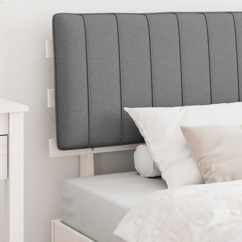 Casa si Gradina - Mobilier - Paturi si accesorii - Paturi - Cadru de pat cu tablie tapitata Gri deschis 100 x 200 cm - Infinity.ro
