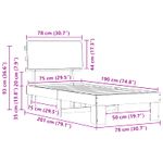 Casa si Gradina - Mobilier - Paturi si accesorii - Paturi - Cadru de pat cu tablie tapitata Gri inchis 75 x 190 cm - Infinity.ro