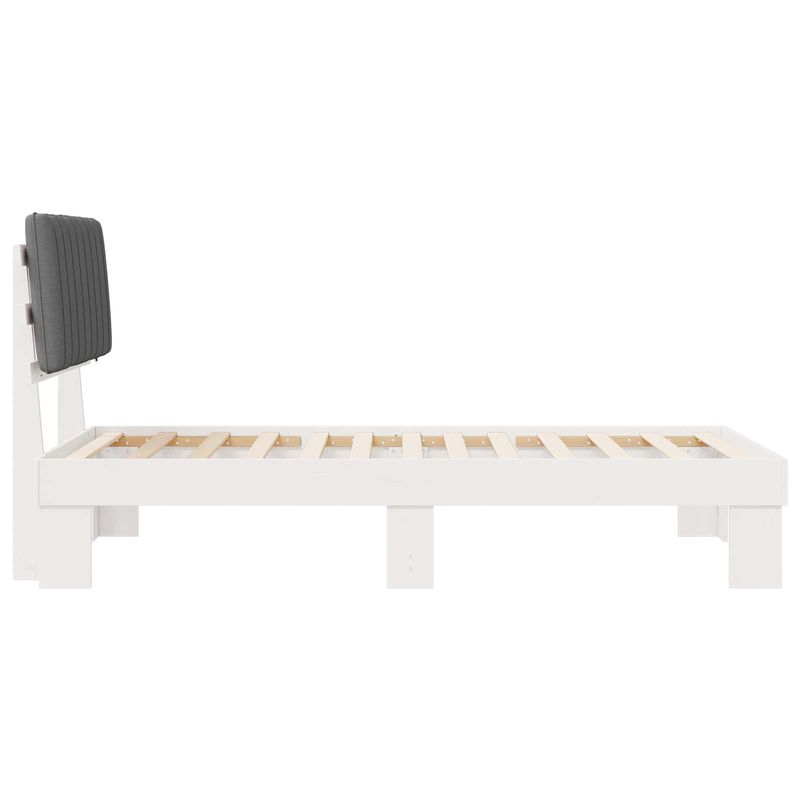 Casa si Gradina - Mobilier - Paturi si accesorii - Paturi - Cadru de pat cu tablie tapitata Gri deschis 100 x 200 cm - Infinity.ro