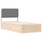 Casa si Gradina - Mobilier - Paturi si accesorii - Paturi - Cadru de pat cu tablie tapitata Gri deschis 100 x 200 cm - Infinity.ro