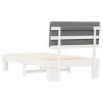 Casa si Gradina - Mobilier - Paturi si accesorii - Paturi - Cadru de pat cu tablie tapitata Gri deschis 100 x 200 cm - Infinity.ro