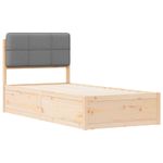 Casa si Gradina - Mobilier - Paturi si accesorii - Paturi - Cadru de pat cu tablie tapitata Gri deschis 90 x 200 cm - Infinity.ro