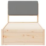 Casa si Gradina - Mobilier - Paturi si accesorii - Paturi - Cadru de pat cu tablie tapitata Gri deschis 100 x 200 cm - Infinity.ro
