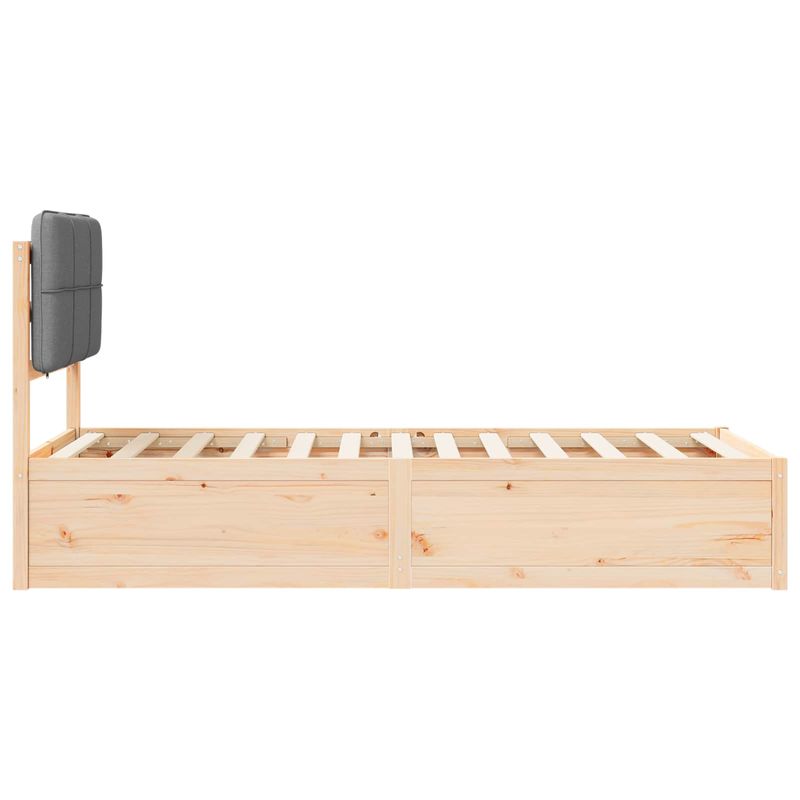 Casa si Gradina - Mobilier - Paturi si accesorii - Paturi - Cadru de pat cu tablie tapitata Gri deschis 90 x 200 cm - Infinity.ro