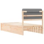 Casa si Gradina - Mobilier - Paturi si accesorii - Paturi - Cadru de pat cu tablie tapitata Gri deschis 90 x 200 cm - Infinity.ro