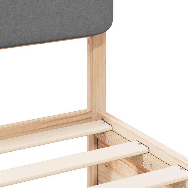 Casa si Gradina - Mobilier - Paturi si accesorii - Paturi - Cadru de pat cu tablie tapitata Gri deschis 100 x 200 cm - Infinity.ro