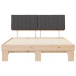 Casa si Gradina - Mobilier - Paturi si accesorii - Paturi - Cadru de pat cu tablie tapitata Gri inchis 160 x 200 cm - Infinity.ro