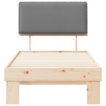 Casa si Gradina - Mobilier - Paturi si accesorii - Paturi - Cadru de pat cu tablie tapitata Gri deschis 75 x 190 cm - Infinity.ro