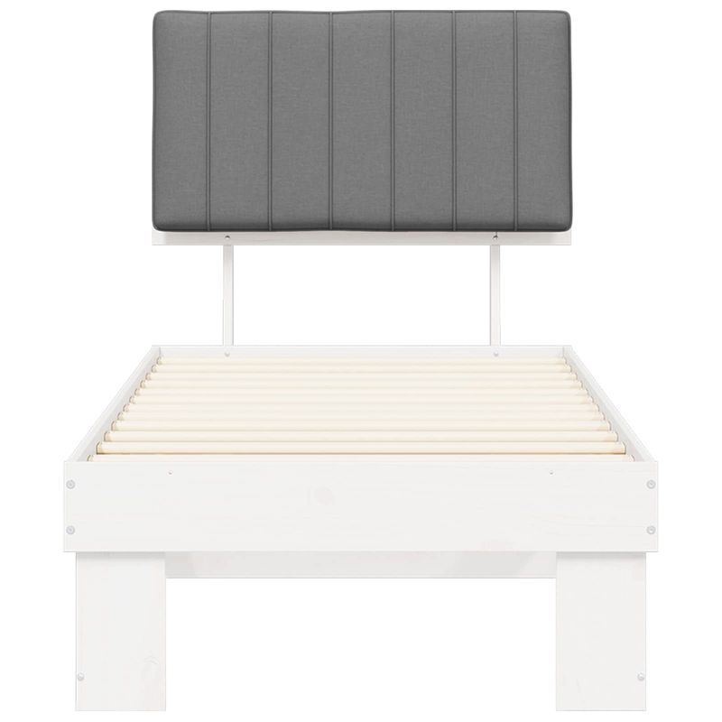 Casa si Gradina - Mobilier - Paturi si accesorii - Paturi - Cadru de pat cu tablie tapitata Gri deschis 80 x 200 cm - Infinity.ro