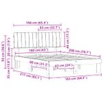 Casa si Gradina - Mobilier - Paturi si accesorii - Paturi - Cadru de pat cu tablie tapitata Gri inchis 160 x 200 cm - Infinity.ro