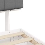 Casa si Gradina - Mobilier - Paturi si accesorii - Paturi - Cadru de pat cu tablie tapitata Gri deschis 80 x 200 cm - Infinity.ro