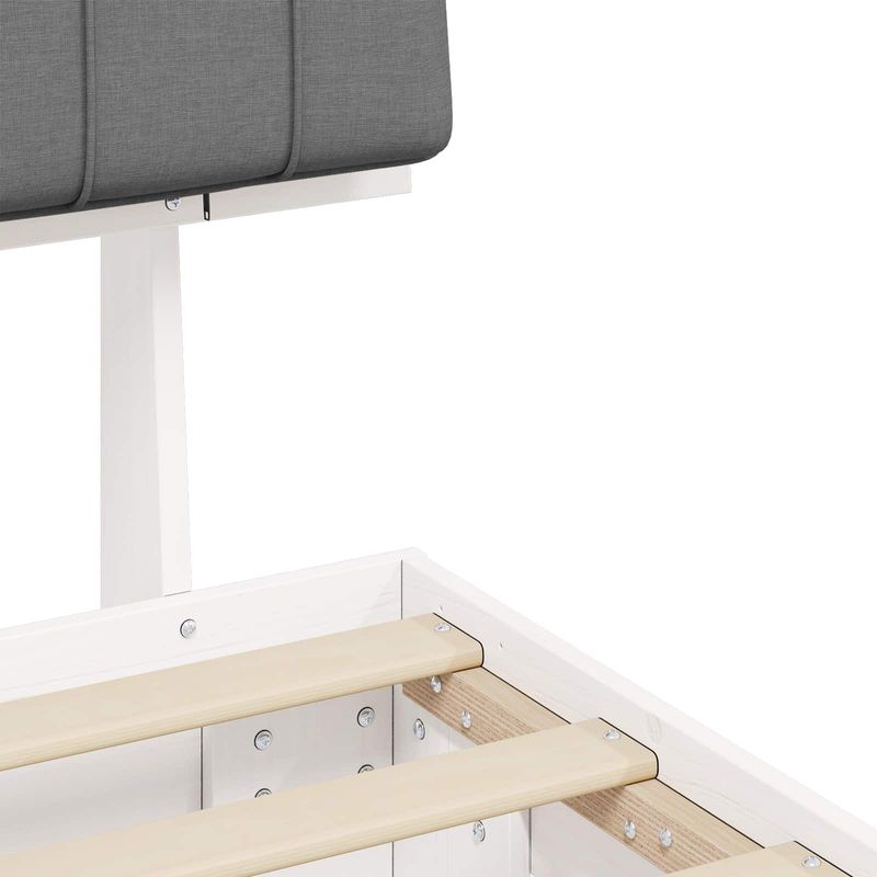 Casa si Gradina - Mobilier - Paturi si accesorii - Paturi - Cadru de pat cu tablie tapitata Gri deschis 80 x 200 cm - Infinity.ro