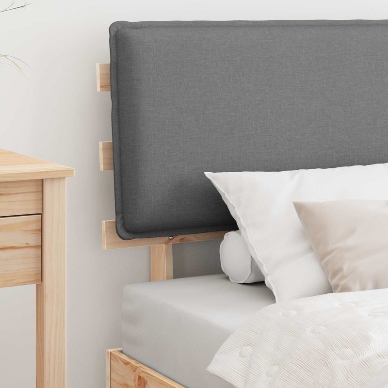 Casa si Gradina - Mobilier - Paturi si accesorii - Paturi - Cadru de pat cu tablie tapitata Gri deschis 80 x 200 cm - Infinity.ro