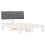 Casa si Gradina - Mobilier - Paturi si accesorii - Paturi - Cadru de pat cu tablie tapitata Gri deschis 140 x 190 cm - Infinity.ro