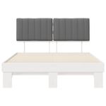 Casa si Gradina - Mobilier - Paturi si accesorii - Paturi - Cadru de pat cu tablie tapitata Gri deschis 140 x 190 cm - Infinity.ro