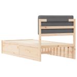 Casa si Gradina - Mobilier - Paturi si accesorii - Paturi - Cadru de pat cu tablie tapitata Gri inchis 90 x 200 cm - Infinity.ro