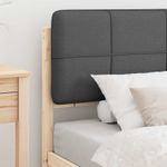 Casa si Gradina - Mobilier - Paturi si accesorii - Paturi - Cadru de pat cu tablie tapitata Gri inchis 80 x 200 cm - Infinity.ro