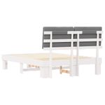 Casa si Gradina - Mobilier - Paturi si accesorii - Paturi - Cadru de pat cu tablie tapitata Gri deschis 140 x 190 cm - Infinity.ro