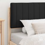 Casa si Gradina - Mobilier - Paturi si accesorii - Paturi - Cadru de pat cu tablie tapitata cu headboard Negru 100 x 200 cm - Infinity.ro