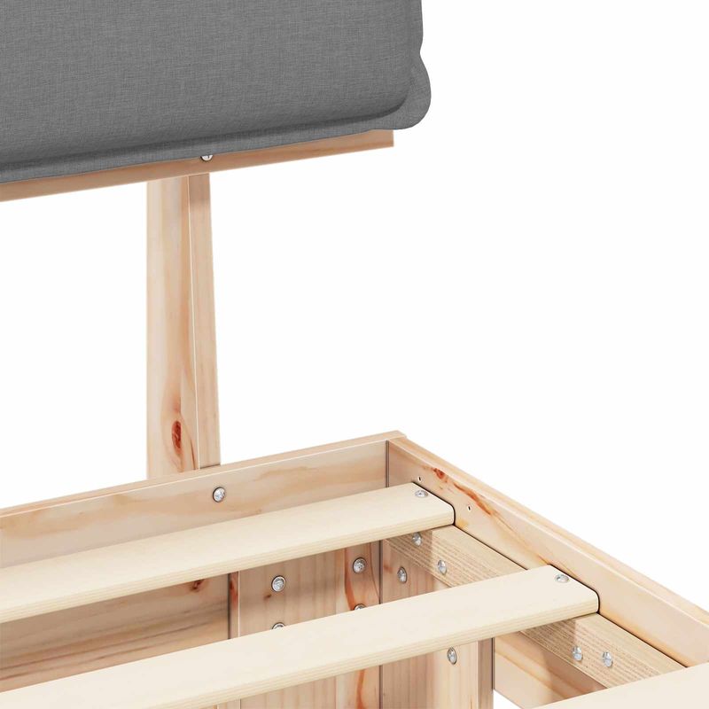Casa si Gradina - Mobilier - Paturi si accesorii - Paturi - Cadru de pat cu tablie tapitata Gri deschis 80 x 200 cm - Infinity.ro
