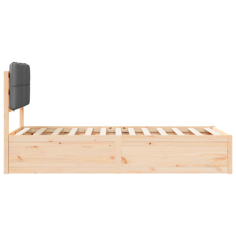 Casa si Gradina - Mobilier - Paturi si accesorii - Paturi - Cadru de pat cu tablie tapitata Gri inchis 80 x 200 cm - Infinity.ro