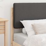 Casa si Gradina - Mobilier - Paturi si accesorii - Paturi - Cadru de pat cu tablie tapitata Gri inchis 80 x 200 cm - Infinity.ro