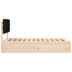 Casa si Gradina - Mobilier - Paturi si accesorii - Paturi - Cadru de pat cu tablie tapitata cu headboard Negru 100 x 200 cm - Infinity.ro