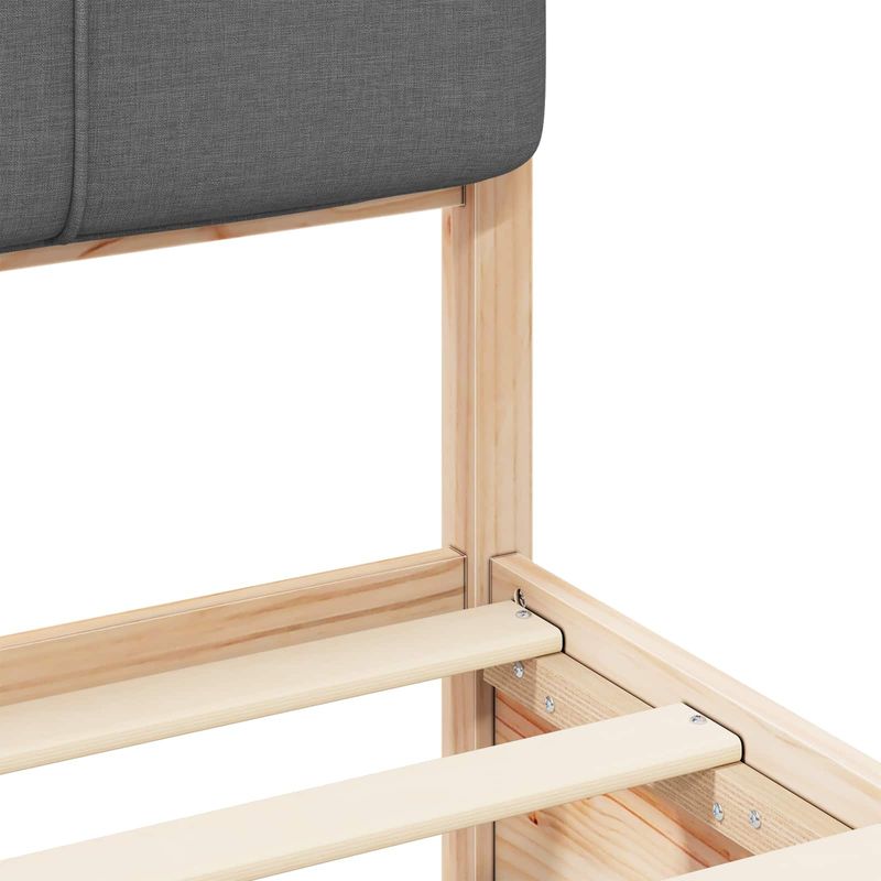 Casa si Gradina - Mobilier - Paturi si accesorii - Paturi - Cadru de pat cu tablie tapitata Gri inchis 80 x 200 cm - Infinity.ro