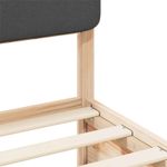Casa si Gradina - Mobilier - Paturi si accesorii - Paturi - Cadru de pat cu tablie tapitata Gri inchis 80 x 200 cm - Infinity.ro