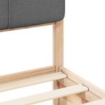 Casa si Gradina - Mobilier - Paturi si accesorii - Paturi - Cadru de pat cu tablie tapitata Gri inchis 90 x 190 cm - Infinity.ro