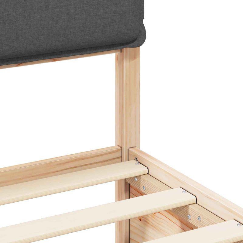 Casa si Gradina - Mobilier - Paturi si accesorii - Paturi - Cadru de pat cu tablie tapitata Gri inchis 100 x 200 cm - Infinity.ro