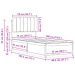 Casa si Gradina - Mobilier - Paturi si accesorii - Paturi - Cadru de pat cu tablie tapitata cu headboard Negru 75 x 190 cm - Infinity.ro