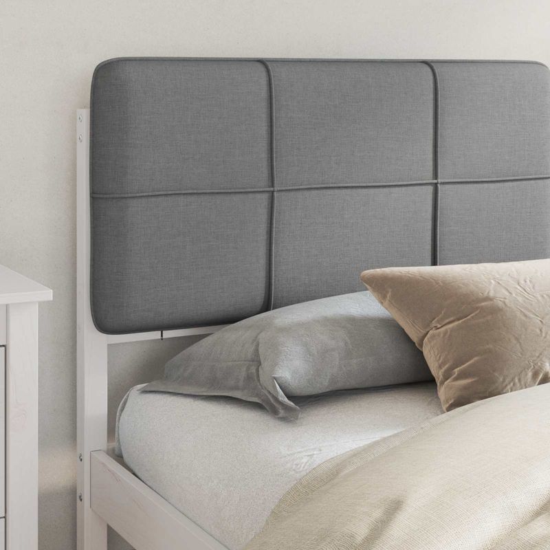 Casa si Gradina - Mobilier - Paturi si accesorii - Paturi - Cadru de pat cu tablie tapitata cu headboard Negru 120 x 200 cm - Infinity.ro