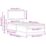 Casa si Gradina - Mobilier - Paturi si accesorii - Paturi - Cadru de pat cu tablie tapitata Gri inchis 80 x 200 cm - Infinity.ro
