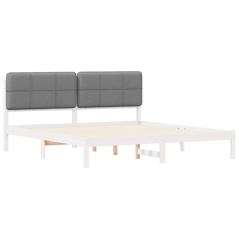 Casa si Gradina - Mobilier - Paturi si accesorii - Paturi - Cadru de pat cu tablie tapitata cu headboard Negru 120 x 200 cm - Infinity.ro