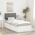 Casa si Gradina - Mobilier - Paturi si accesorii - Paturi - Cadru de pat cu tablie tapitata Gri deschis 75 x 190 cm - Infinity.ro