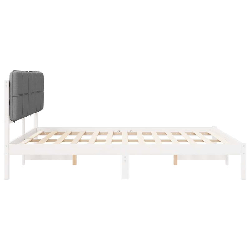 Casa si Gradina - Mobilier - Paturi si accesorii - Paturi - Cadru de pat cu tablie tapitata cu headboard Negru 120 x 200 cm - Infinity.ro