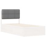 Casa si Gradina - Mobilier - Paturi si accesorii - Paturi - Cadru de pat cu tablie tapitata Gri deschis 75 x 190 cm - Infinity.ro