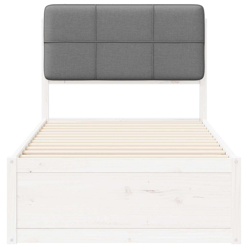 Casa si Gradina - Mobilier - Paturi si accesorii - Paturi - Cadru de pat cu tablie tapitata Gri deschis 75 x 190 cm - Infinity.ro