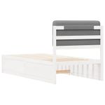 Casa si Gradina - Mobilier - Paturi si accesorii - Paturi - Cadru de pat cu tablie tapitata Gri deschis 75 x 190 cm - Infinity.ro