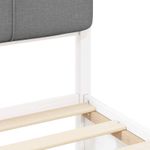 Casa si Gradina - Mobilier - Paturi si accesorii - Paturi - Cadru de pat cu tablie tapitata Gri deschis 75 x 190 cm - Infinity.ro