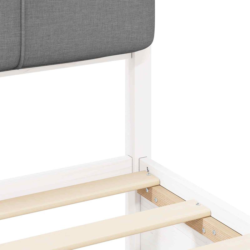 Casa si Gradina - Mobilier - Paturi si accesorii - Paturi - Cadru de pat cu tablie tapitata Gri deschis 75 x 190 cm - Infinity.ro