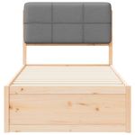 Casa si Gradina - Mobilier - Paturi si accesorii - Paturi - Cadru de pat cu tablie tapitata Gri deschis 80 x 200 cm - Infinity.ro