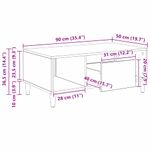 Casa si Gradina - Mobilier - Mese si birouri - Masute de cafea - Masa de cafea Stejar Negru 90 x 50 x 26.5 cm Lemn compozit - Infinity.ro