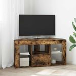Casa si Gradina - Mobilier - Comode si corpuri - Comode - Sifonier LED pentru TV coltar Stejar fumuriu 105 x 40 x 50 cm - Infinity.ro