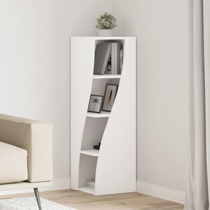 Casa si Gradina - Mobilier - Dulapuri si sifoniere - Dulapuri - Dulap de colt Alb 32x32x102cm Lemn compozit - Infinity.ro
