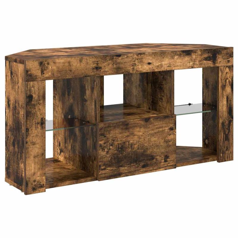 Casa si Gradina - Mobilier - Comode si corpuri - Comode - Sifonier LED pentru TV coltar Stejar fumuriu 105 x 40 x 50 cm - Infinity.ro