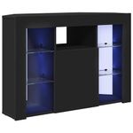 Casa si Gradina - Mobilier - Comode si corpuri - Comode - Sifonier LED pentru TV coltar Pe perete Negru 101 x 40 x 68 cm - Infinity.ro