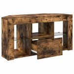 Casa si Gradina - Mobilier - Comode si corpuri - Comode - Sifonier LED pentru TV coltar Stejar fumuriu 105 x 40 x 50 cm - Infinity.ro